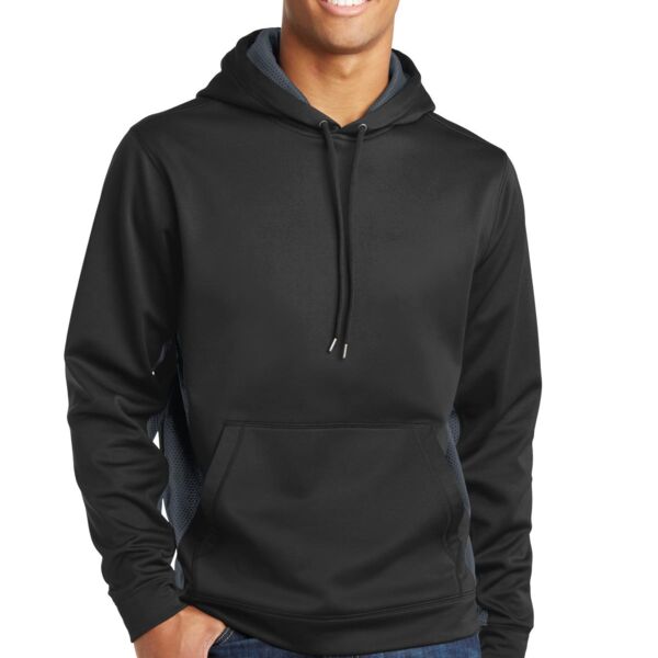 Sport Wick &#174; CamoHex Fleece Colorblock Hooded Pullover Thumbnail